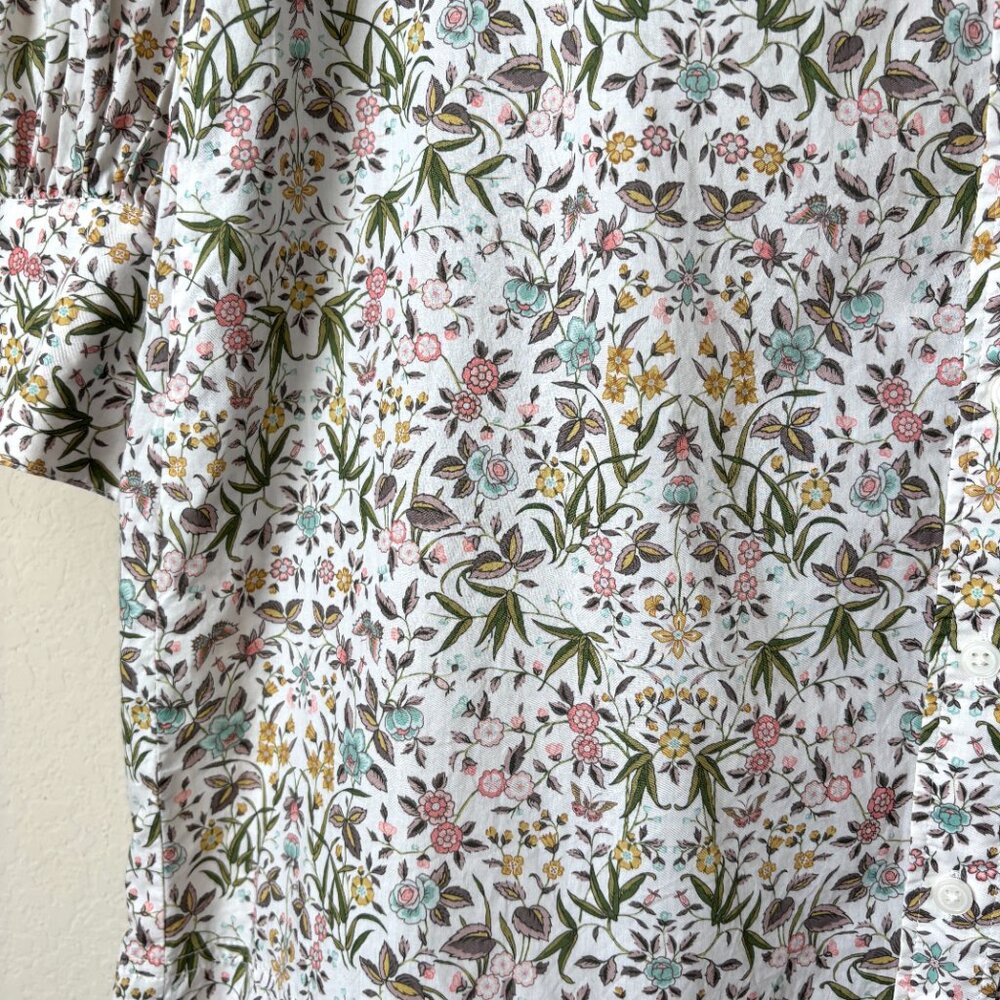 J. Crew Puff-Sleeve Mini Shirt-Dress in Liberty® Tapestry Floral - Picture 6 of 12